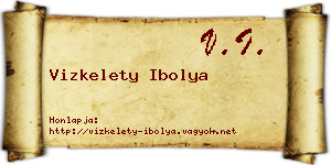 Vizkelety Ibolya névjegykártya